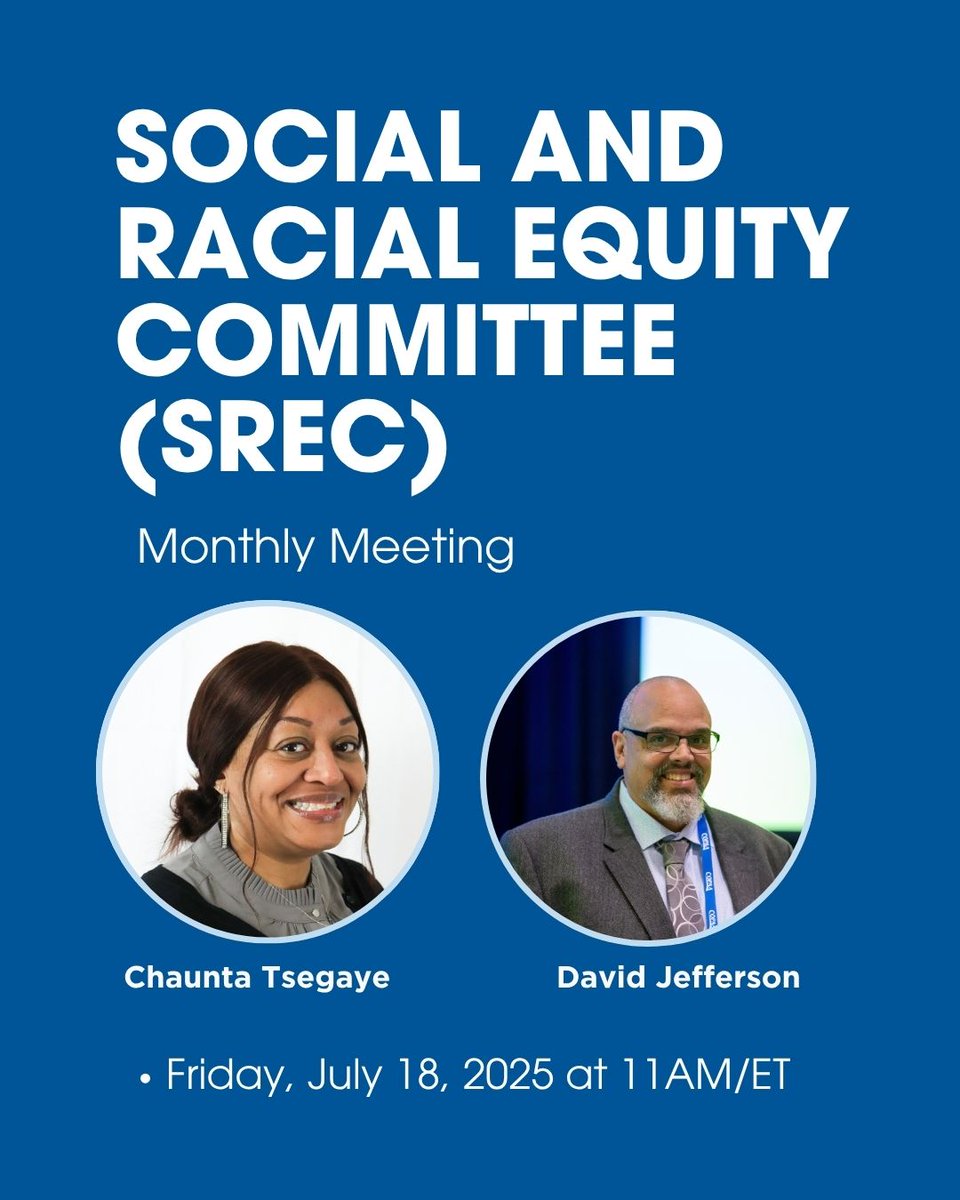 COPAA's tweet image. Join COPAA's Social and Racial Equity Committee (SREC) TODAY, at 11 AM/ET.
Engage in vital discussions on disability and equity.
Free for members! Questions about membership? Reach out!
Let's make a difference together!
#COPAA #SREC #IEP