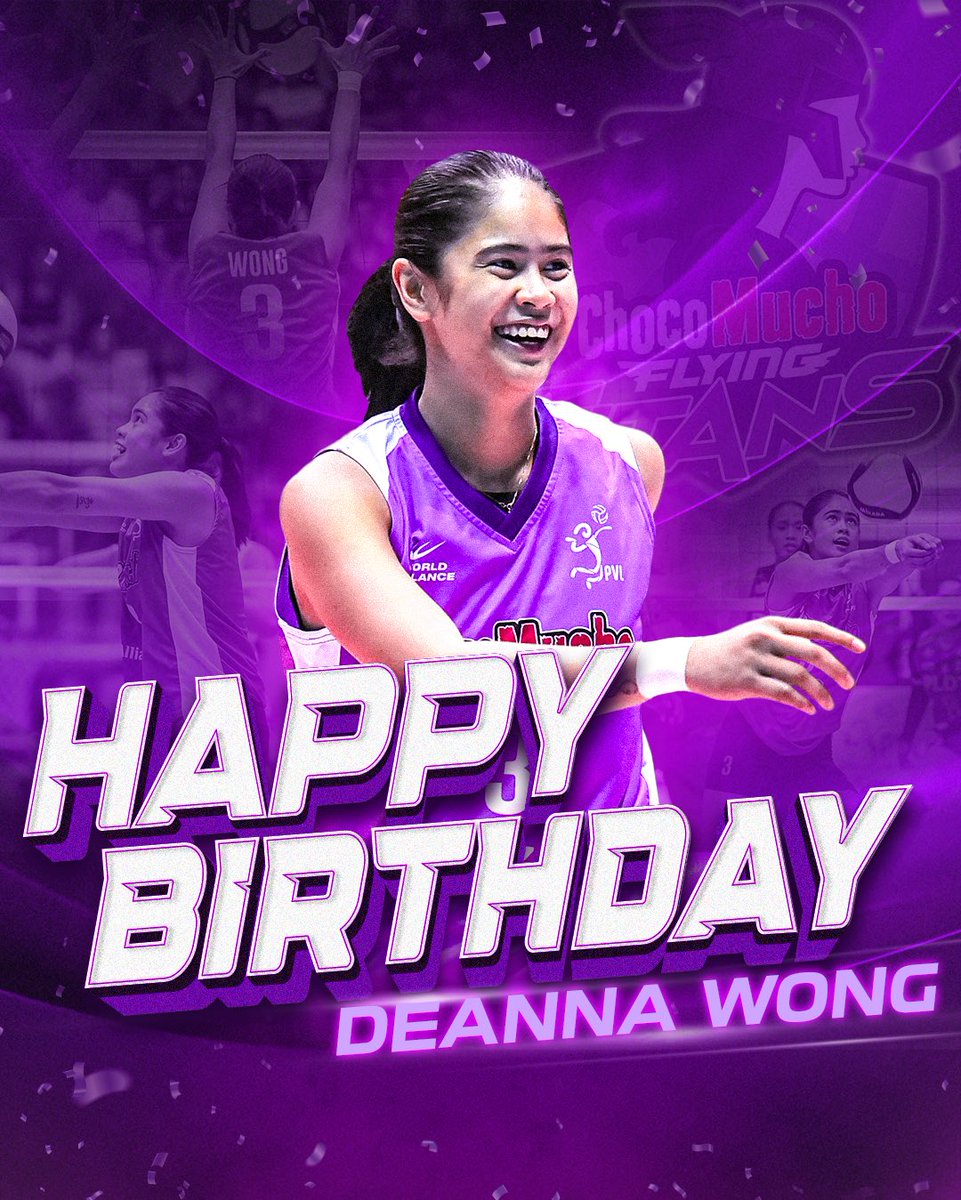 To the setter with the golden hands and the smile that lights up the whole arena, Happiest Birthday Deanna! 💜🥳

May your day be filled with as much joy as the happiness you bring to everyone!