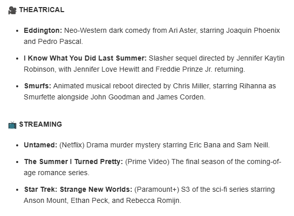tschrack's tweet image. What are we watching this weekend?
I Know What the Smurfs did in Eddington Last Summer