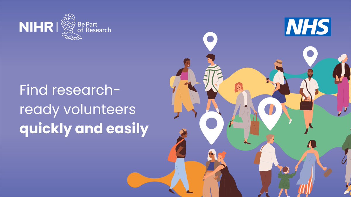 NIHRrdn's tweet image. With 600,000 volunteers ready to take part in research, our system enables us to identify the most suitable participants for your study.
Find out more and add your study to the Be Part of Research service to streamline your recruitment.
➡️bepartofresearch.nihr.ac.uk/researchers