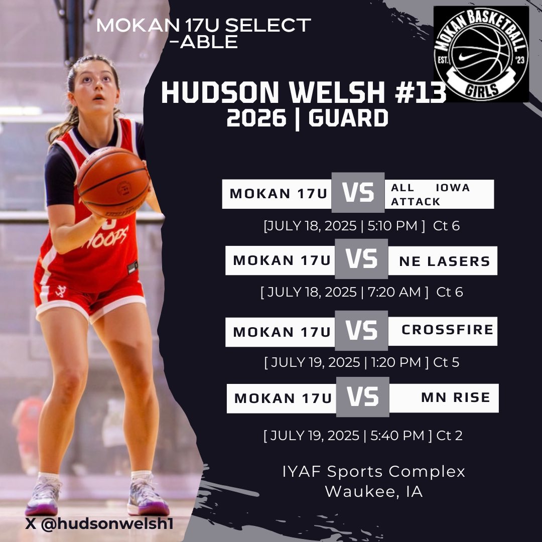 Hudson Welsh (@hudsonwelsh1) on Twitter photo My 8 year Club Basketball journey ends this weekend.
Team names, rosters, and coaches may change over the years, but the relationships built last a lifetime.
Forever Grateful. π
<a href="/MokanGirls/">Mokan Girls Basketball</a> My 8 year Club Basketball journey ends this weekend.
Team names, rosters, and coaches may change over the years, but the relationships built last a lifetime.
Forever Grateful. π
<a href="/MokanGirls/">Mokan Girls Basketball</a>
