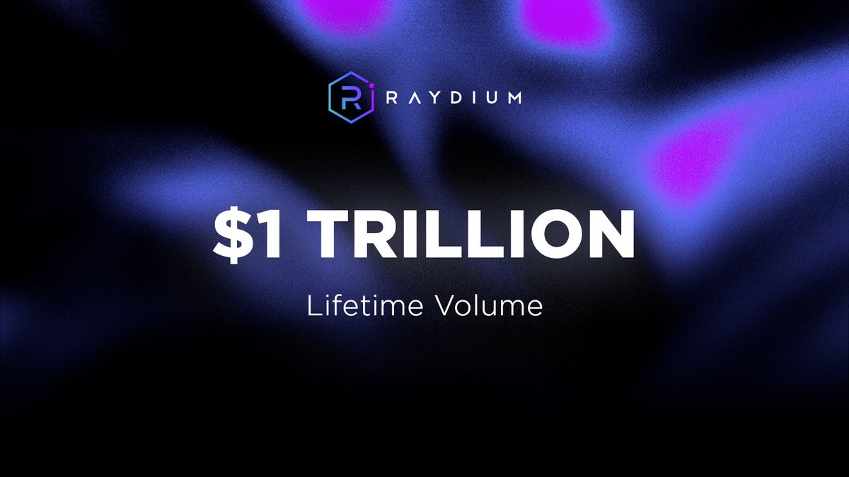 RaydiumProtocol's tweet image. The Raydium Protocol just crossed $1T in all-time trading volume
Accelerate DeFi on Solana