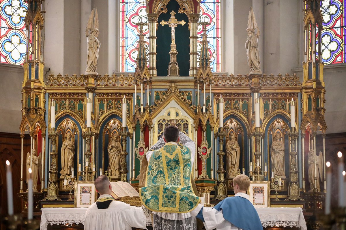 StJosephShrineD's tweet image. On Sunday the Rev. Canon Andrew Bredemann, ICKSP celebrated a First Mass at St. Joseph followed by his First Blessings and a joyful reception in the social hall. It was also the first Cantatio sung Mass of their summer season. Deo gratias!