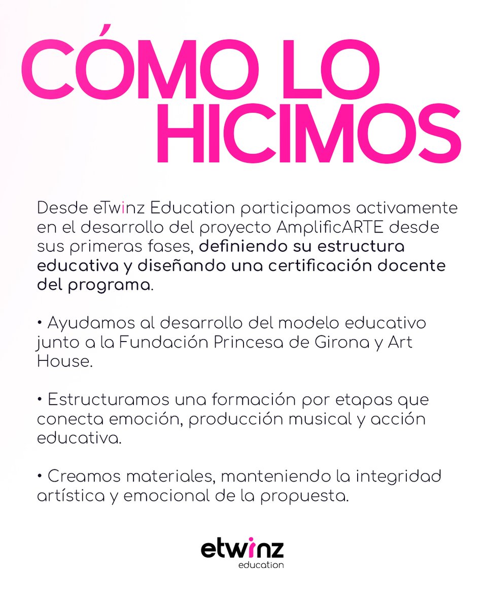 eTwinzEDU's tweet image. 🚀 AmplificARTE: El primer programa educativo que une música y emoción.
¡Ya puedes leer el caso de éxito completo en nuestra web!
📖 Léelo aquí:
etwinz.com/2025/07/17/amp…