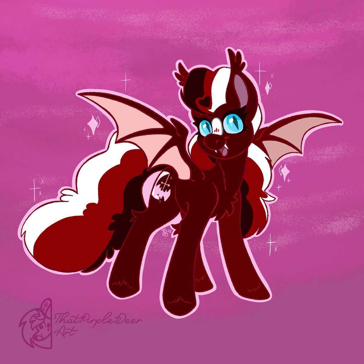 ThatPurpleDear's tweet image. Feeling batty! 🦇
Revenge on @plaguemum’s Hallow Skies! 💖