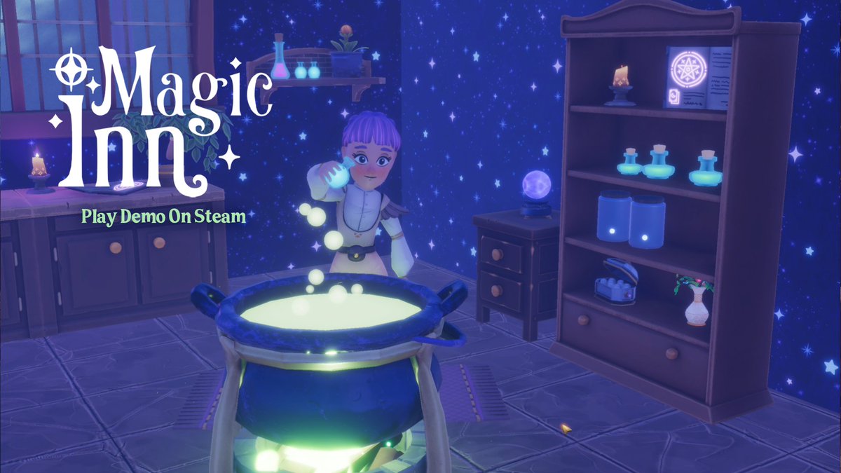 magic_inn's tweet image. We’ve got a new wallpaper!
Wow, those cute stars make the kitchen look soooo MAGICAL 😍