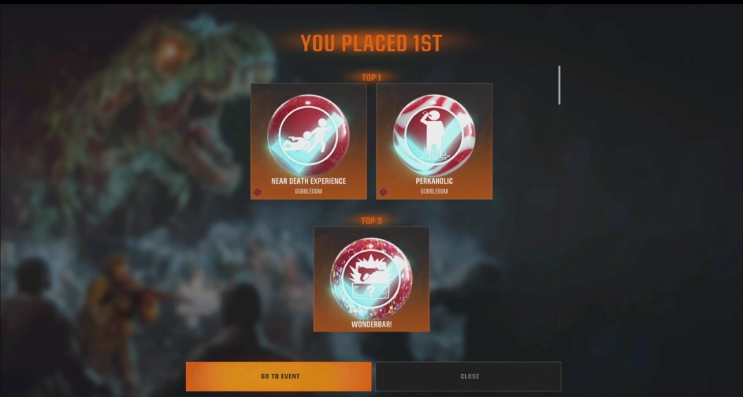 I'm now king of the dead...

In the very last six hours of the King of the Dead event, I was WAY far behind but managed to take the top with the score of 501312!