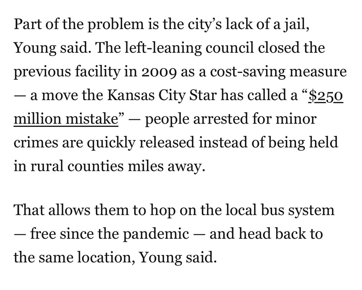 ArmandDoma's tweet photo. the fact that Kansas City’s publicly owned grocery store is struggling in part because it closed its jail so criminals immediately get released and then come right back using its free bus is so on the nose lmao https://t.co/aPyyUbQe49
