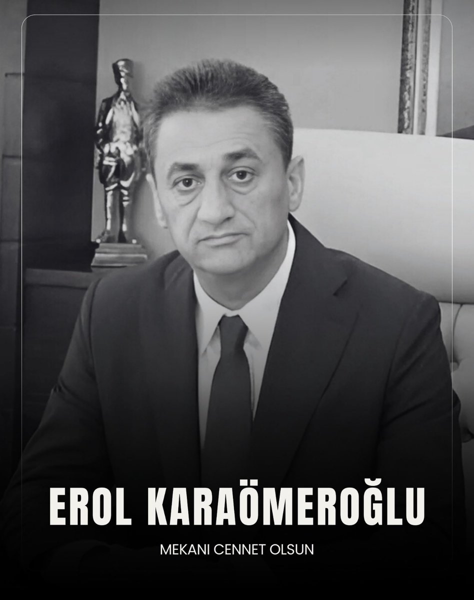 Geçirdiği elim trafik kazası sonrası hayatını kaybeden  meslek büyüğümüz eski Bitlis Valisi sn. Erol Karaömeroğlu’na Allah’tan rahmet,  ailesine, mülki idare camiamıza ve  sevenlerine başsağlığı ve sabırlar  diliyorum.
Mekanı cennet olsun.