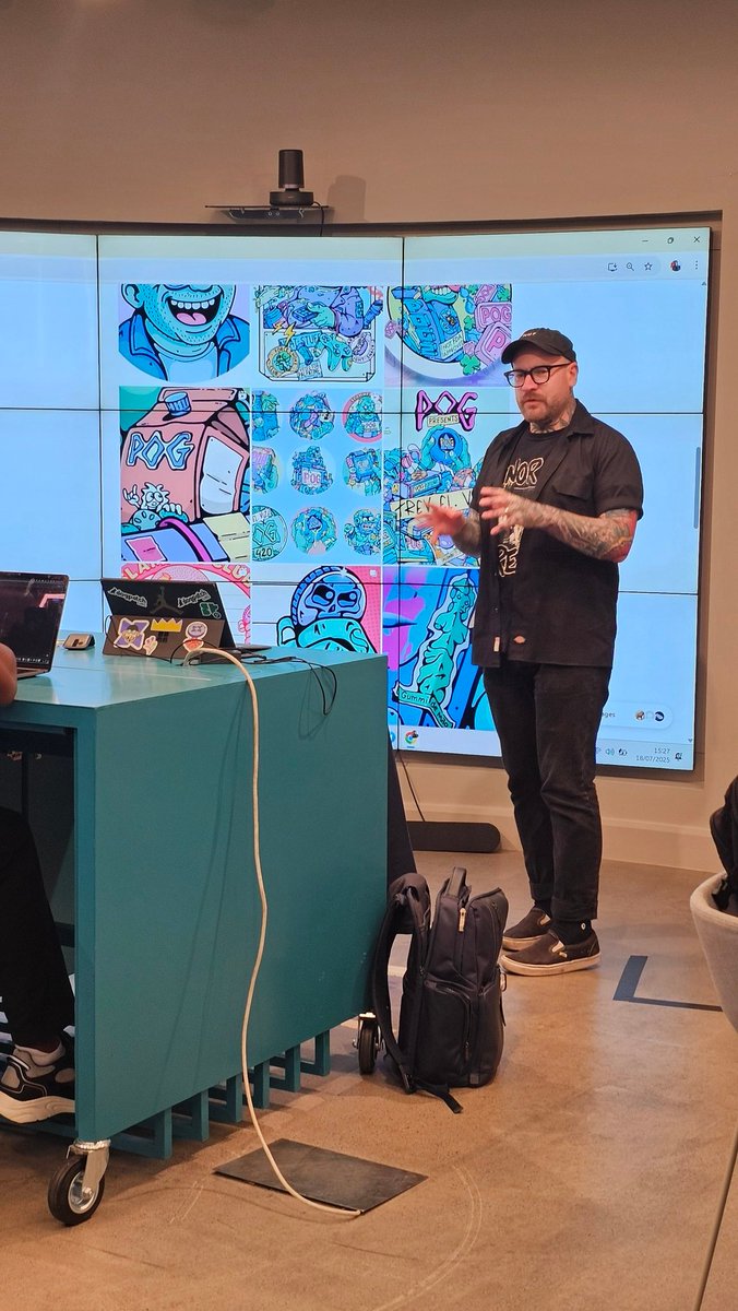Alejandro Gutierrez (@a_gutierro) on Twitter photo As it happens, <a href="/TrevElViz/">Trev El. Viz 🛸</a> is the house telling us about his experience in the <a href="/solana/">Solana</a> ecosystem as an artist. There is a space for each skill set and talent in this ecosystem. There is no gatekeeping, and <a href="/superteamIE/">Superteam IE</a> is here to support the Irish artists. As it happens, <a href="/TrevElViz/">Trev El. Viz 🛸</a> is the house telling us about his experience in the <a href="/solana/">Solana</a> ecosystem as an artist. There is a space for each skill set and talent in this ecosystem. There is no gatekeeping, and <a href="/superteamIE/">Superteam IE</a> is here to support the Irish artists.
