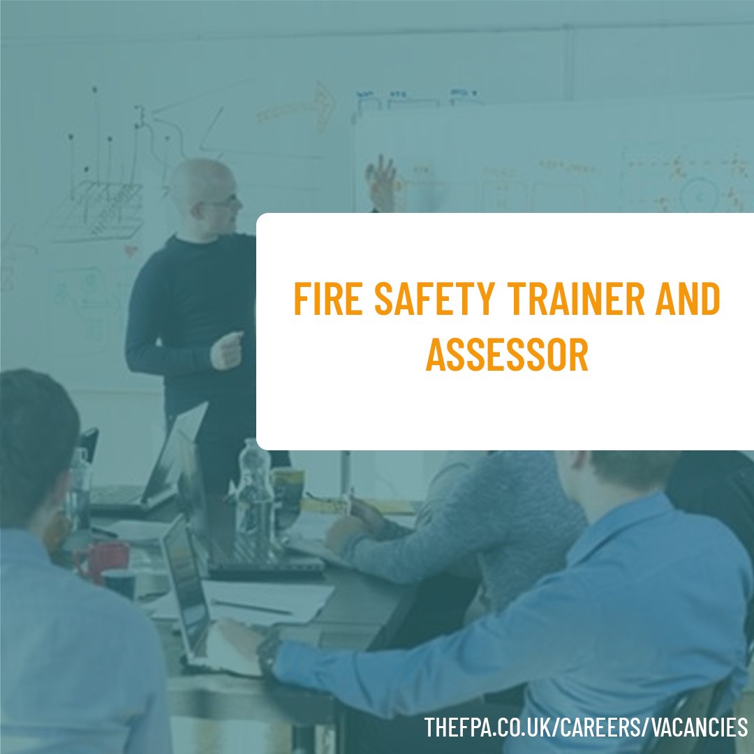 The FPA are excited to announce an opportunity to join our Training Department as a Fire Safety Trainer and Assessor.

Find out more: thefpa.co.uk/the-fpa/career…

#FireSafety #FireProtection #FPA