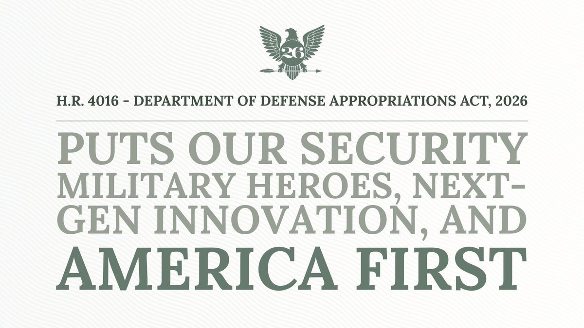 RepRussFulcher's tweet image. I voted to advance the FY26 Defense Appropriations Act.
This legislation includes an amendment I co-sponsored to ensure our incoming F-16s continue to have a steady supply of parts, reinforcing U.S. air superiority and readiness.
The United States has the most lethal,…