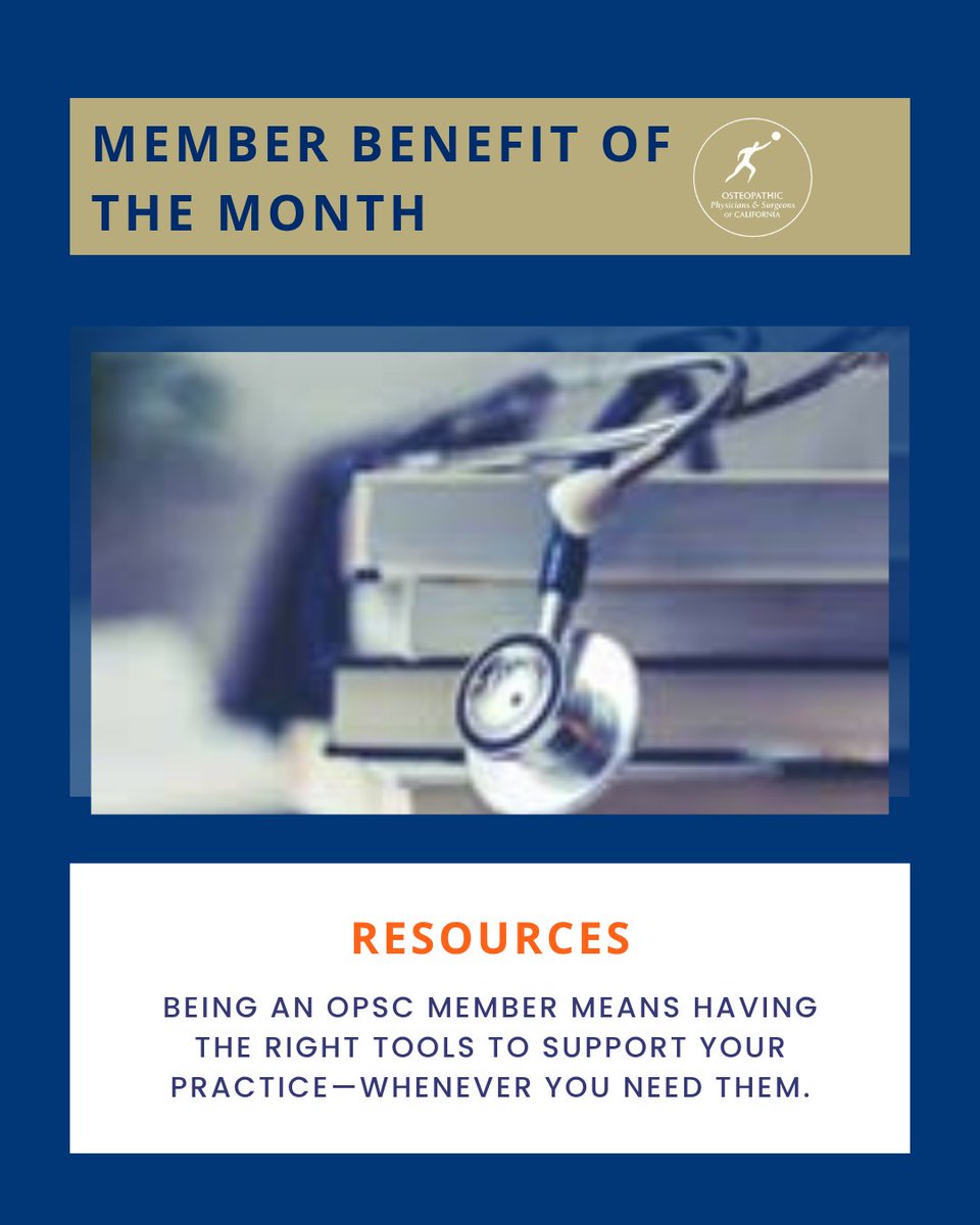 OPSC Member Benefit of the Month: Access to Trusted Resources

This month, we’re spotlighting one of our most valued benefits: exclusive access to professional resources that support every aspect of your osteopathic career.

🔗 Learn more: bit.ly/4dcBqX5