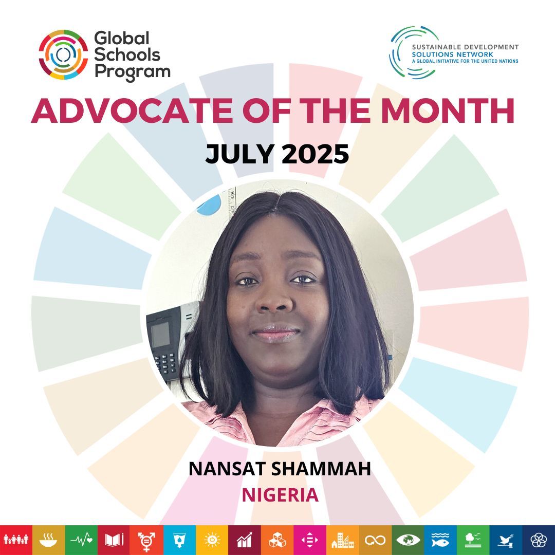 SDGsInSchools's tweet image. 🌟 Advocate of the Month: Nansat
Leading school-wide recycling and plastic reduction campaigns in Nigeria, Nansat is walking the talk on SDG 12. ♻️
📖 Read: buff.ly/SGNRy7G
#GSPAdvocateOfTheMonth #GSPat7 #PlasticAction