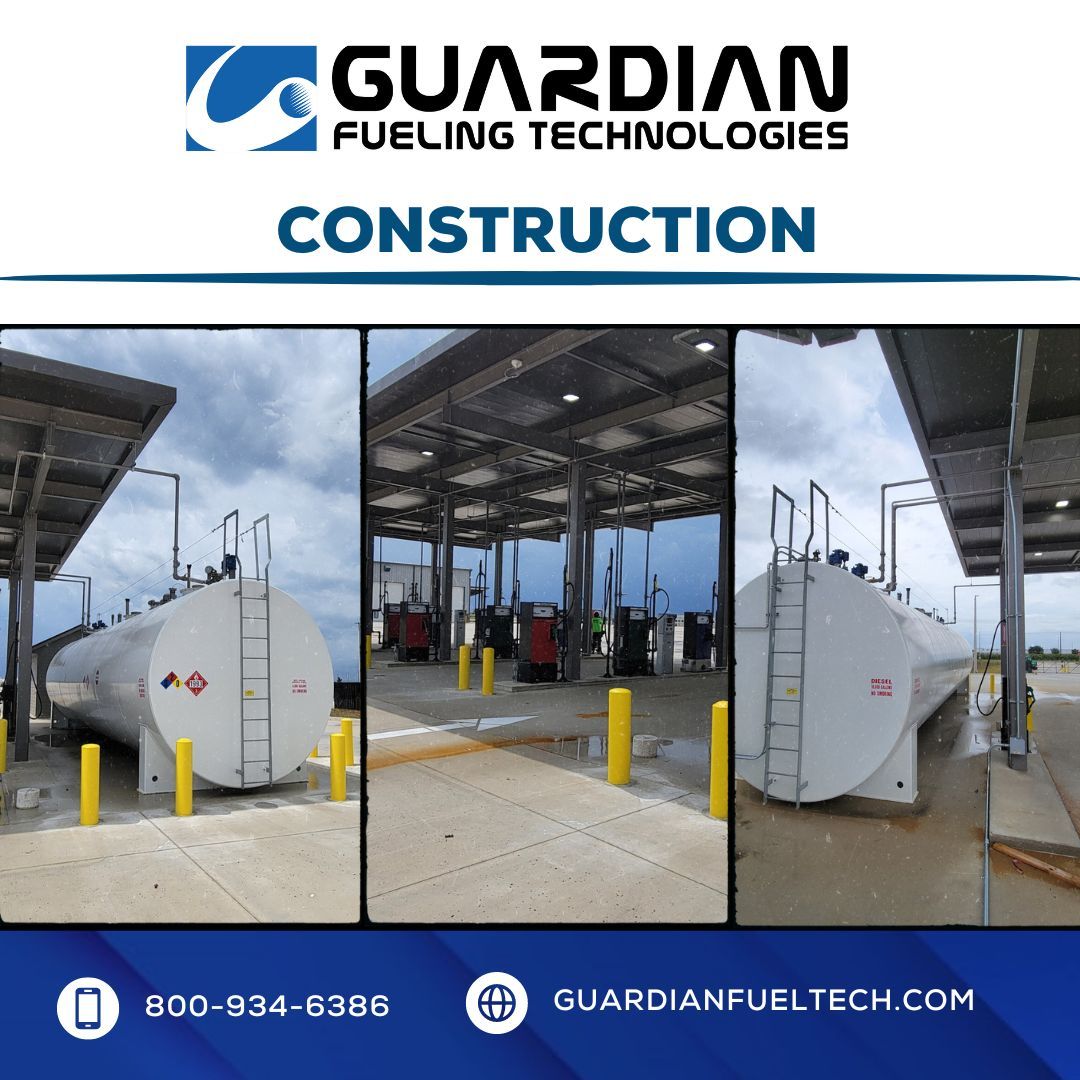 Fuel tank installation by the construction team at Guardian. Guardian works closely with customers to create a customized schedule for their project. The result? Projects completed on time, as promised.  buff.ly/48IROvl