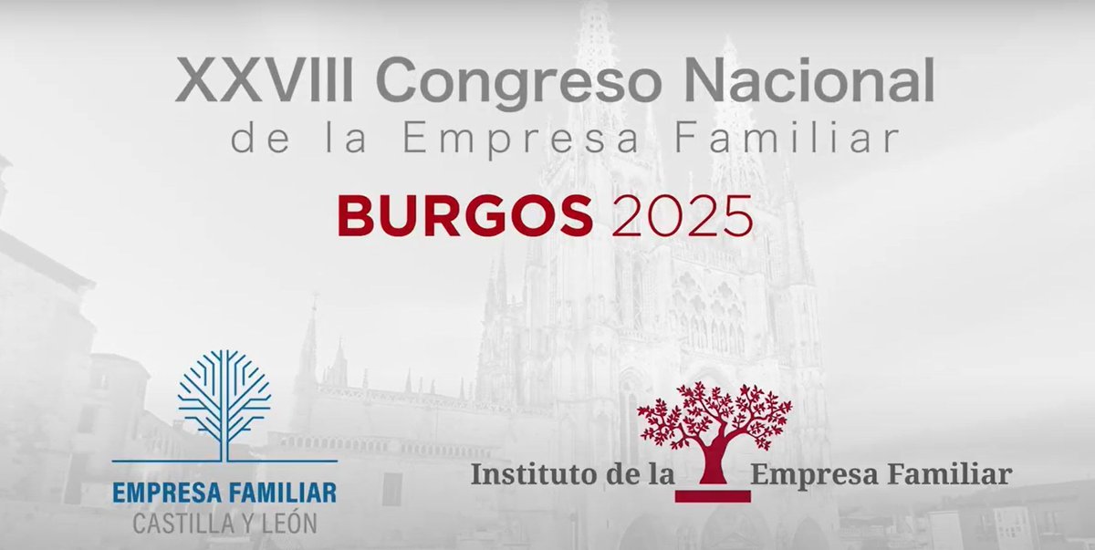 Próxima cita: 19-21 de octubre, XXVIII Congreso Nacional de la Empresa Familiar en Burgos  organizado por el <a href="/iefamiliar/">IEF</a> con la colaboración de <a href="/EFCyL/">Empresa Familiar CyL</a> Vídeo presentación ➡️  buff.ly/8ktyJ6Q