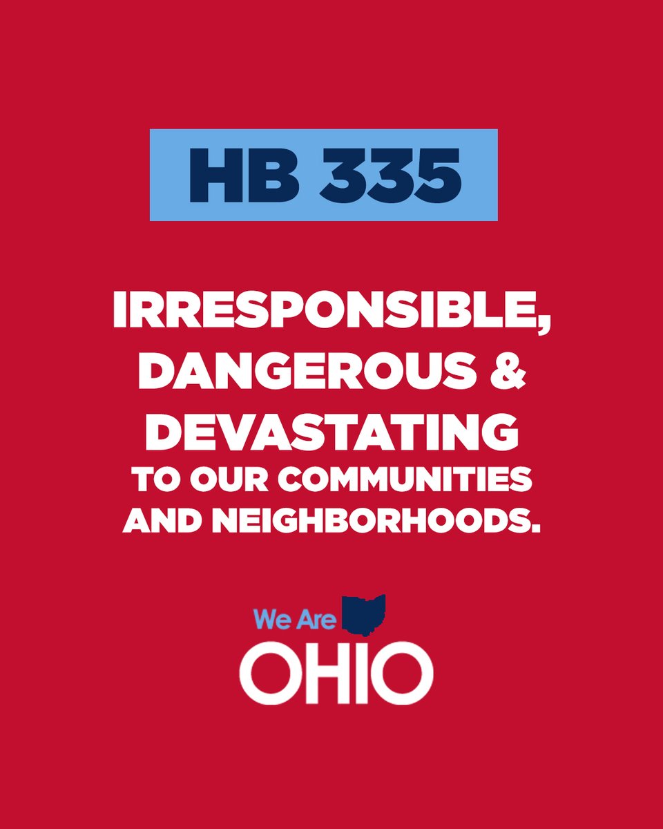 HB 335 is an assault on our communities and neighborhoods, stripping away local control over school funding. It's reckless, dangerous, and devastating to Ohioans.