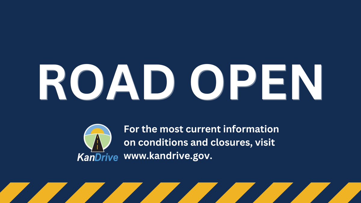 NWKansasKDOT's tweet image. 🟢 Eastbound I-70 now OPEN between Colby and Oakley. Stay updated at kandrive.gov.