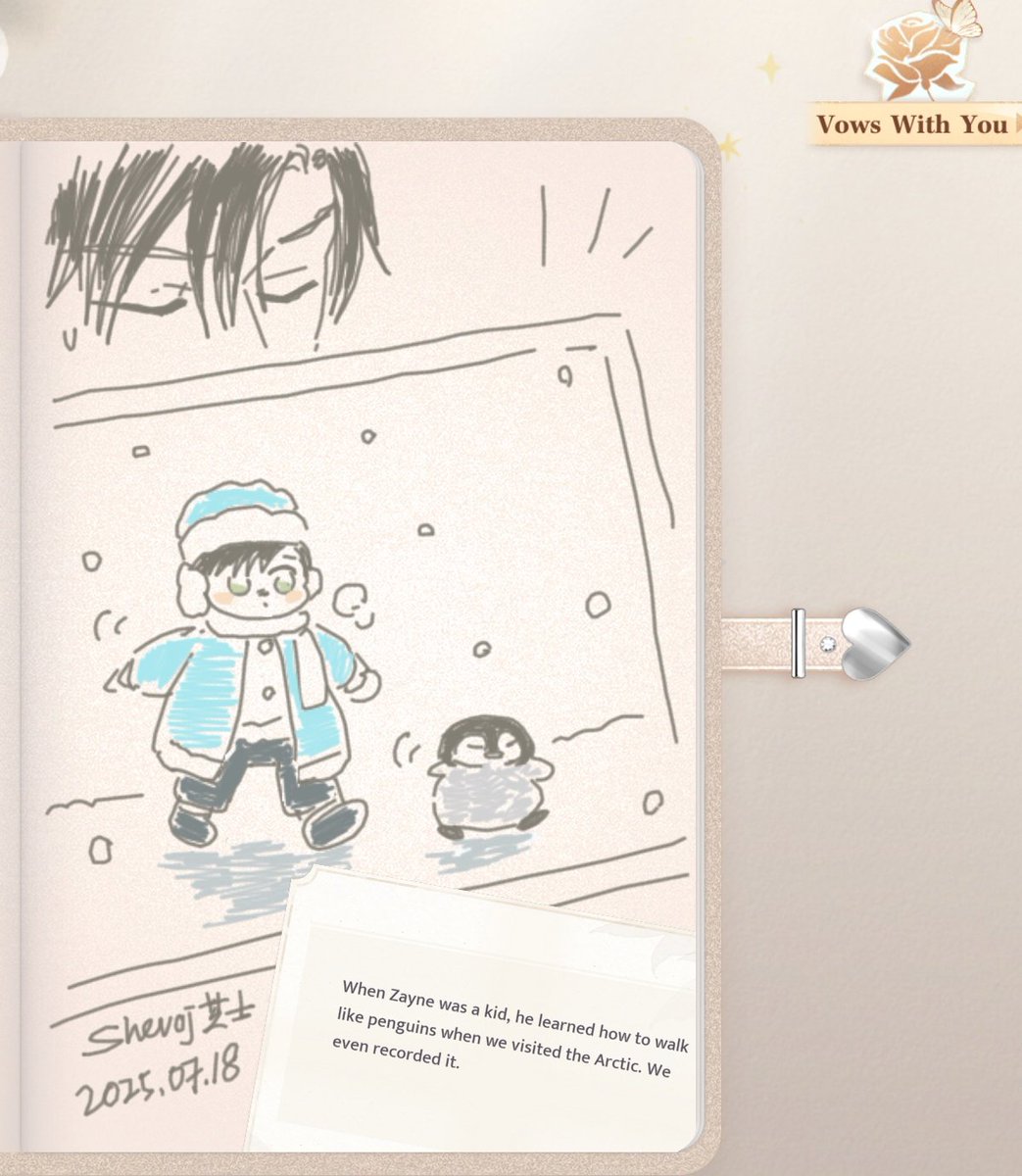 After the exhibition, I snatched my friend’s tablet who's Zayne's main &amp; doodled this in her LaD in-game Journal

Totally took over one of her pages lolz