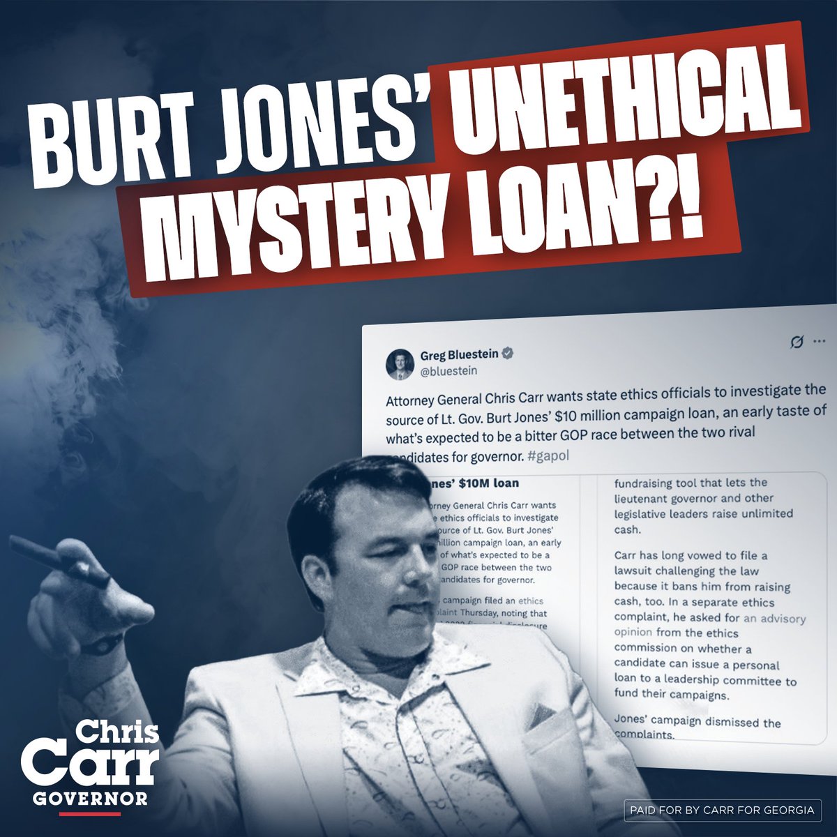 ChrisCarr_Ga's tweet image. Burt Jones' Unethical Mysterious Loan?!
Read more ⤵️
carrforgeorgia.com/carr-campaign-…