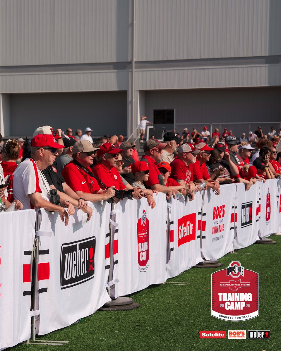 OhioStAthletics's tweet image. 🏈 @OhioStateFB Training Camp‼️
🗓️ July 31st, August 1st & 2nd
📍 Woody Hayes Athletic Center
🎟️: universe.com/OSUTRAININGCAM…
#GoBucks | @safelite | @MyBobs | @WeberGrills