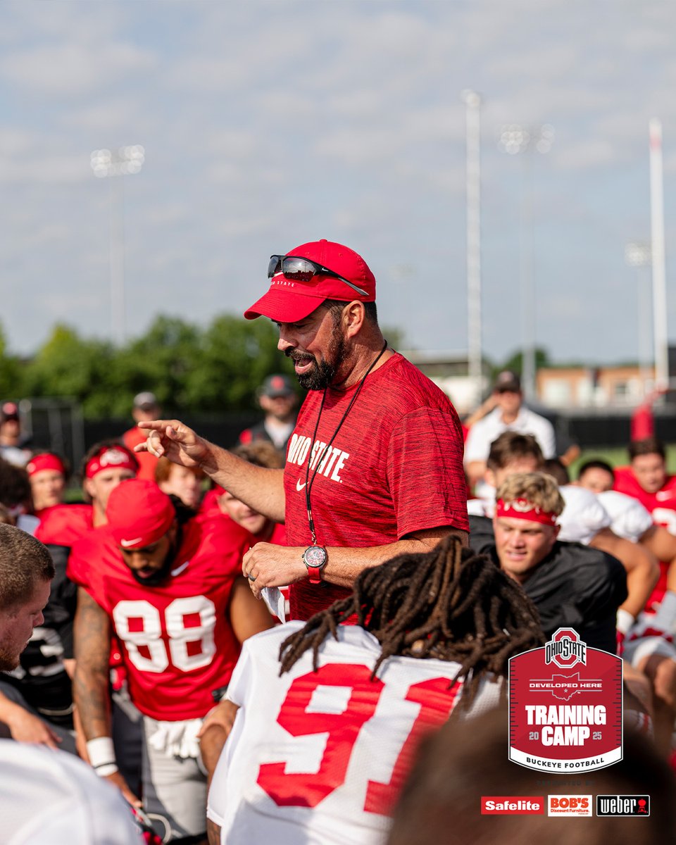 OhioStAthletics's tweet image. 🏈 @OhioStateFB Training Camp‼️
🗓️ July 31st, August 1st & 2nd
📍 Woody Hayes Athletic Center
🎟️: universe.com/OSUTRAININGCAM…
#GoBucks | @safelite | @MyBobs | @WeberGrills