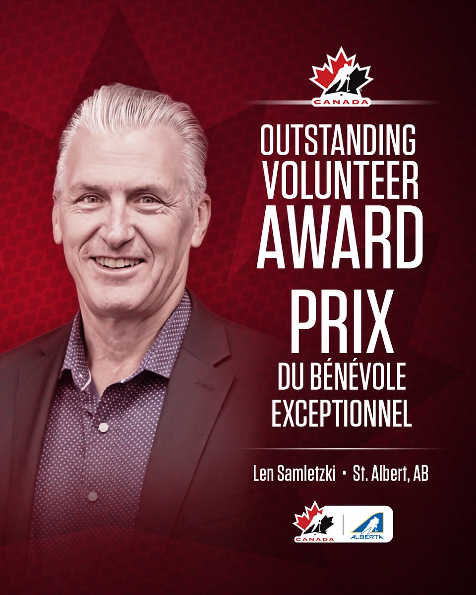 HockeyCanada's tweet image. For your strong leadership in Alberta and across Canada… Thank you, Len! 👏
Pour ton leadership fort en Alberta et partout ailleurs au Canada… Merci, Len! 👏
🏆 HockeyCanada.ca/Awards
🏆 HockeyCanada.ca/Prix
@HockeyAlberta