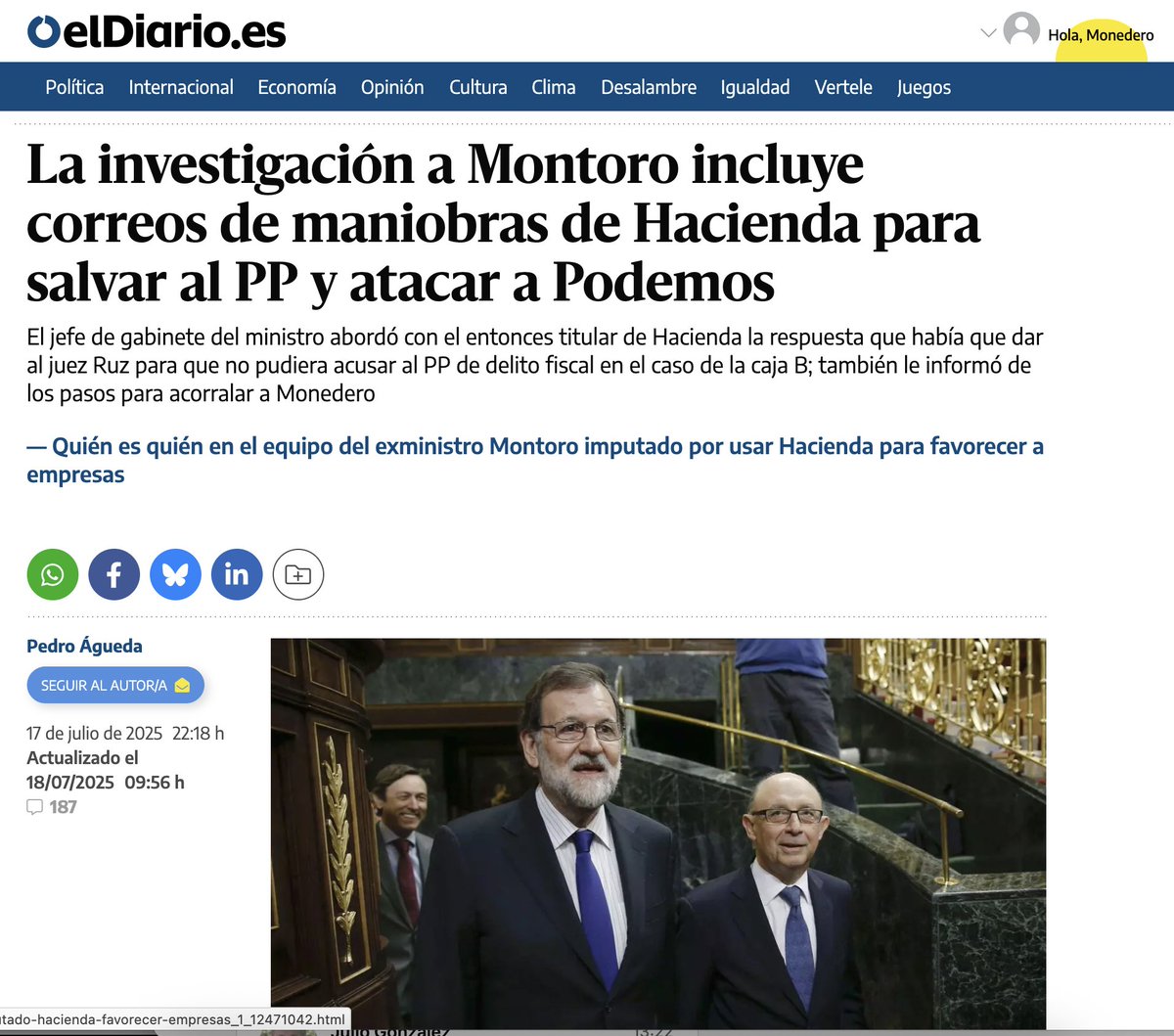 MonederoJC's tweet image. Los primeros ataques a @PODEMOS los empezó Montoro usando el aparato del Estado. Tenían que &quot;matarnos&quot;. Detras de la estrategia de derribo estaba también Soraya Sáenz, Cospedal, Fernández Díaz... Es decir, el gobierno de M.Rajoy. 
Fue duro porque fueron los primeros zarpazos. Nos…
