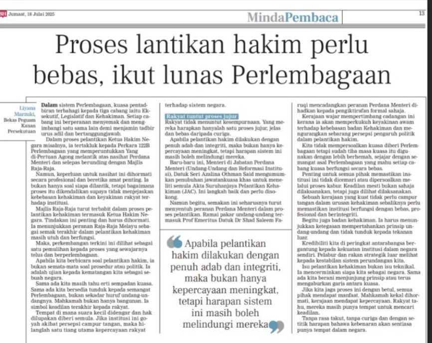 liyana_marzuki's tweet image. Terima kasih media arus perdana yang pick up posting dan artikel saya minggu ini.
Dari Berita Harian Online, Sinar Harian dan China Press (中國報) 🙏
Terima kasih kerana memberi ruang penulis media sosial, wanita pula, mendapat ruang di media anda.
Lepas ni saya nak cuba…