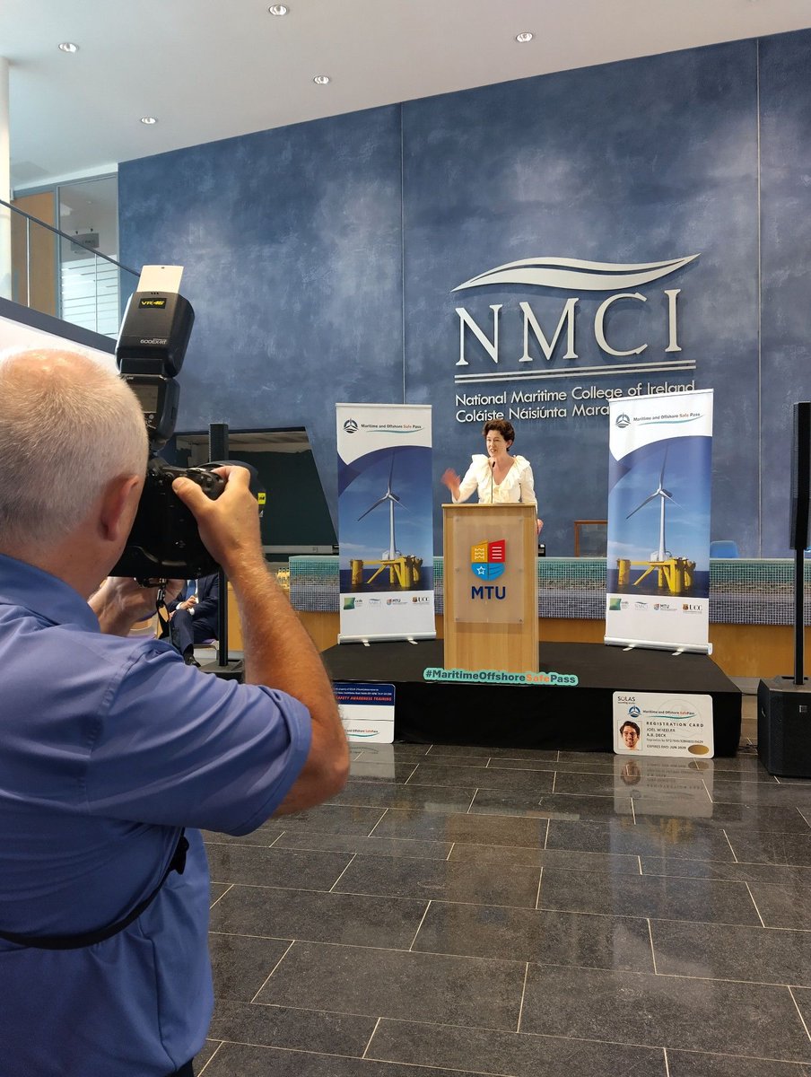 The launch of the Maritime and Offshore Safe Pass at the National Maritime College of Ireland, with fellow board members of Cork ETB this morning.

This new Safe Pass course is specifically designed to support off-shore renewable energy transition in Cork.