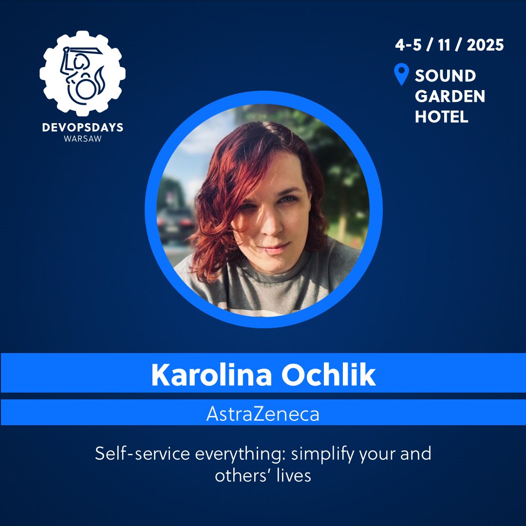 Join Karolina Ochlik at #DevOpsDaysWarsaw2025 to discover real strategies behind designing and implementing safe and empowering self-service platforms that automate the boring, follow best practices and enable happier teams.
Info &amp; tickets: devopsdays.pl
#DevOps