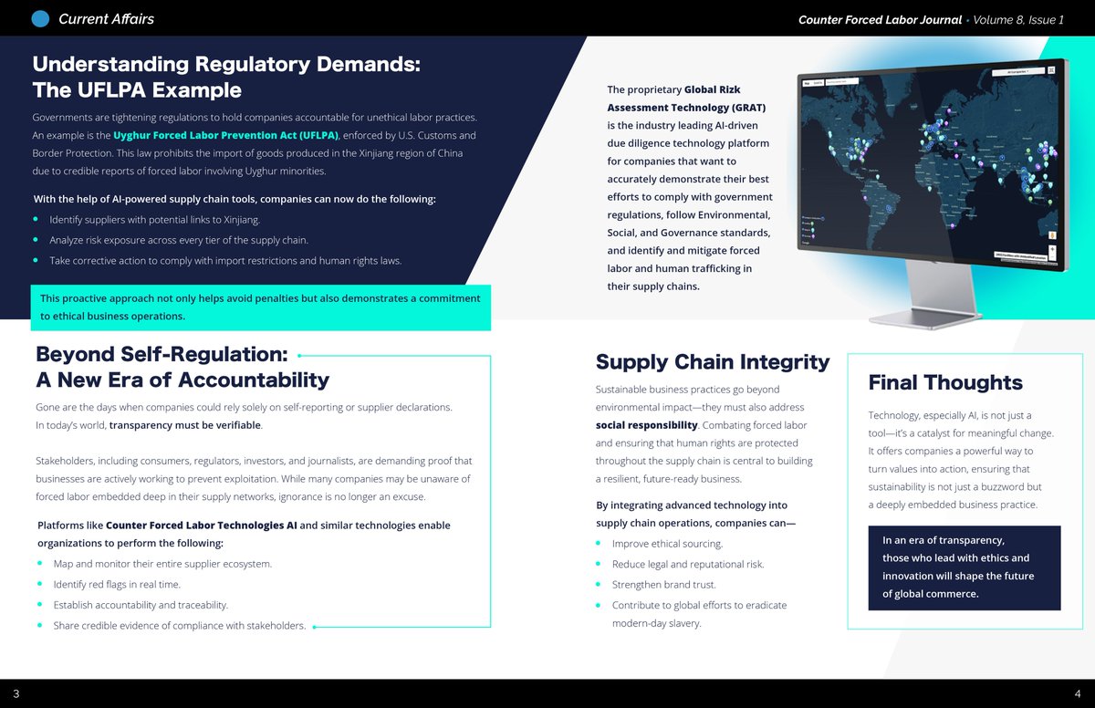 CFLTechnologies's tweet photo. Our latest publication in partnership with @USChamber   released today.  Here are few pages highlighting the issues we are tackling.  Get your free copy of the journal here: https://t.co/TOt0xmzOuH https://t.co/3d0avFMbXt