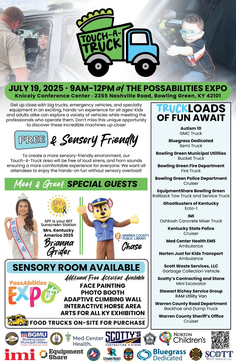 We are so excited to be part of the Touch-a-Truck event at the Possibilities Expo tomorrow! Come see us and grab some goodies.  🌟