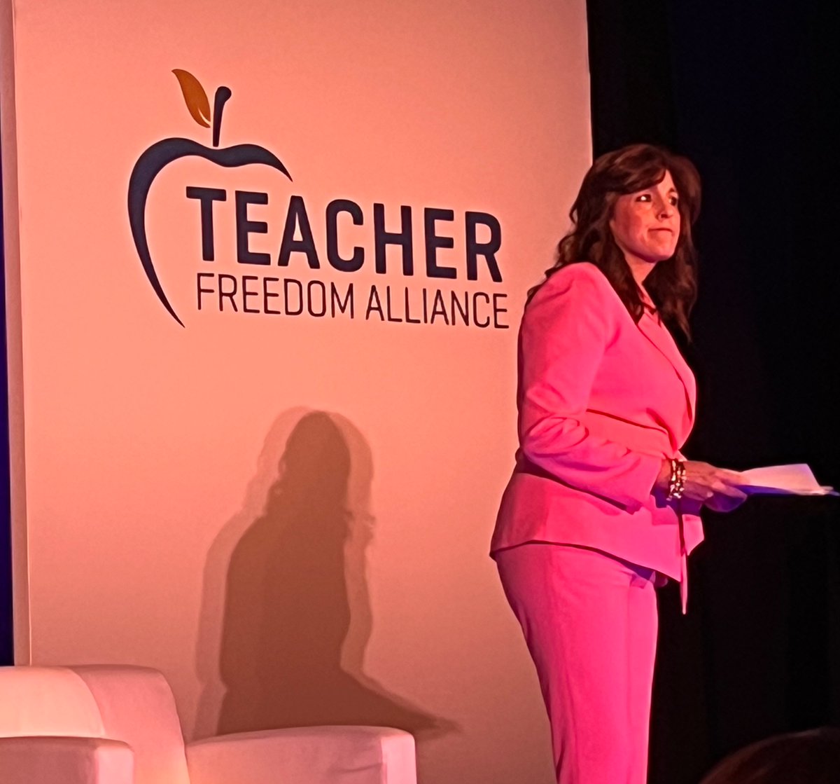 msoysteinsevag's tweet image. “For too long, we weren’t involved. Now, we re-engage.”
@4TiffanyJustice’s keynote hits every issue that matters to teachers @Freedom4Teachrs summit!