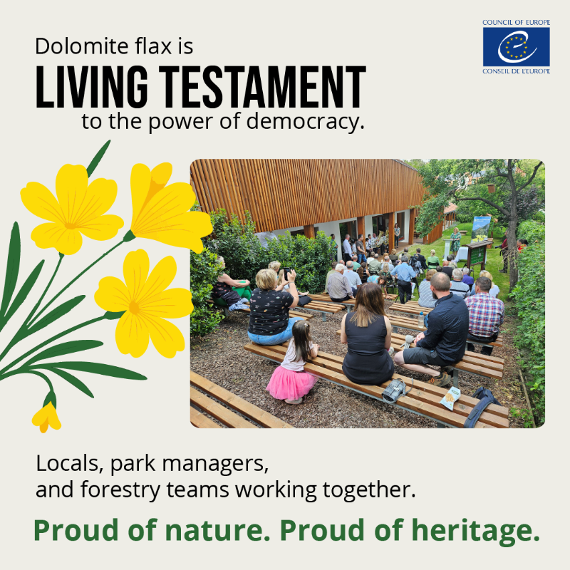 coe's tweet photo. Participatory democracy and nature preservation are inextricably linked.
Explore the story of the Szénás Hills Protected Area, holding the European Diploma for Protected Areas since 1995.
United around our values, with nature at heart. #BeatingStrong. 👇