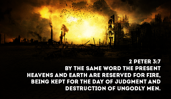 The Coming Judgment

For they choose to have this hidden from them:
That the heavens were of old,
and the earth standing out of water and in the water,
by the Word of Elohim,
through which the world at that time was destroyed,
being flooded with water.