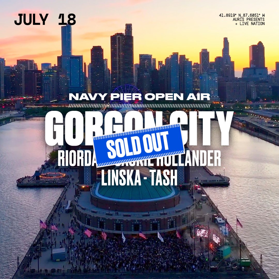 AurisPresents's tweet image. THIS JUST IN: Gorgons have taken over @NavyPier ๐
See you in a few hours for our SOLD OUT Navy Pier Open Air with @GorgonCity