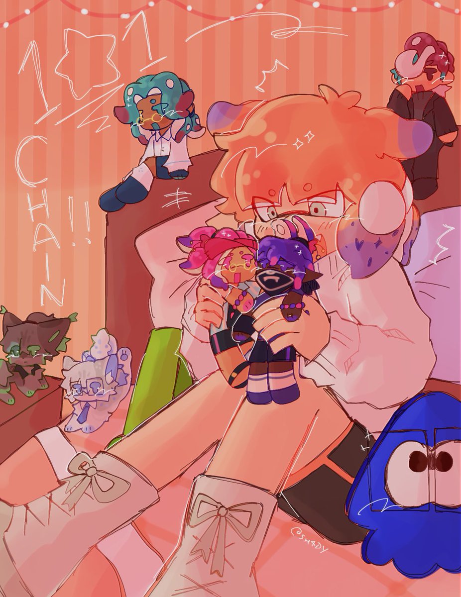 zsunroll's tweet image. level 101 revenge chain on artfight !? @spla_ki