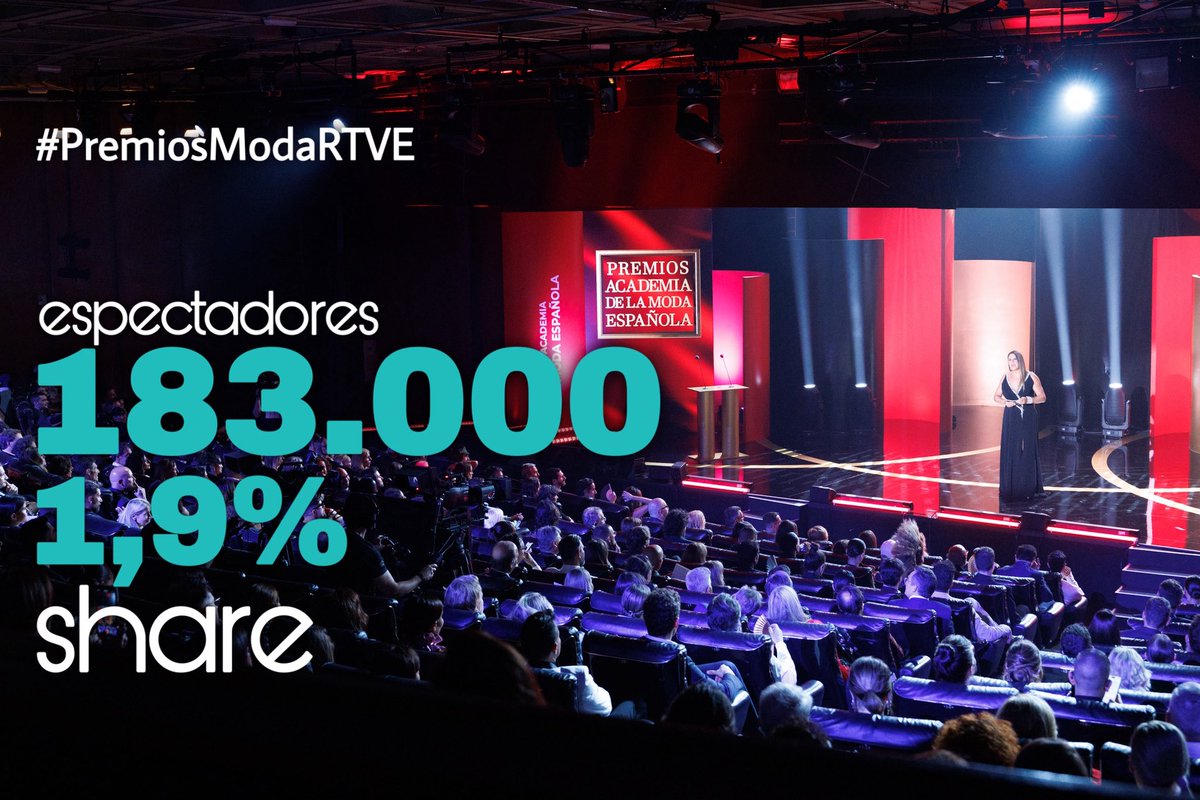 MasQTele's tweet image. Los #PremiosModaRTVE suben en @la2_tve respecto a 2024 y reúnen a aceptables 183.000 espectadores (1,9% de share)