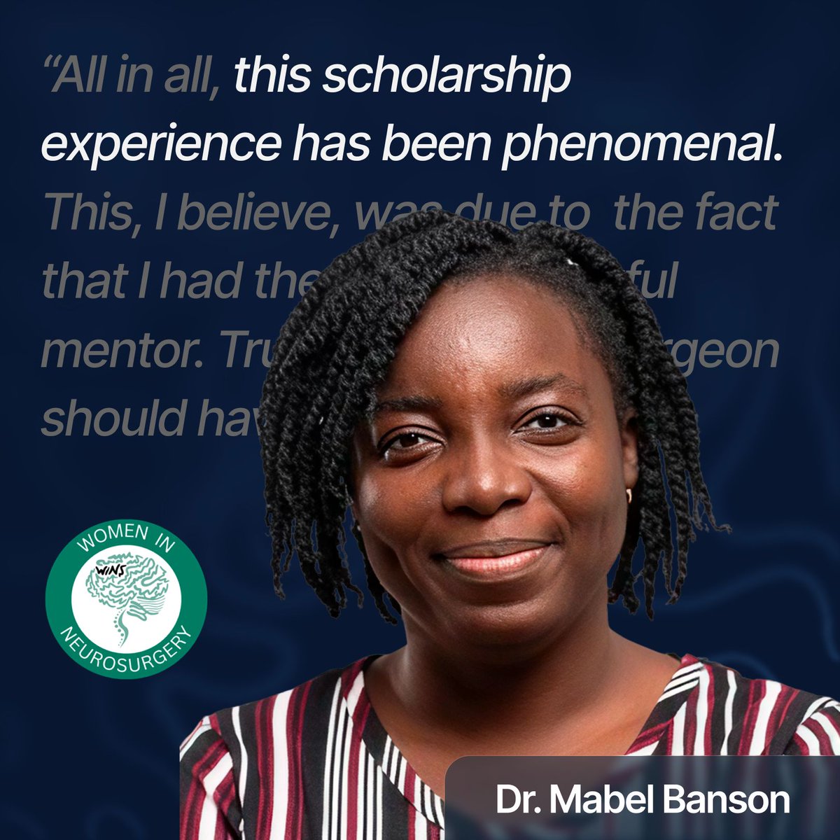 missionbrainorg's tweet image. Dr. Mabel Banson is making a remarkable impact as a WINS x mission:BRAIN Scholar!
Her journey shows what’s possible through mentorship, growth, and global collaboration.
📖 Read her full story here:
buff.ly/242Bm7R