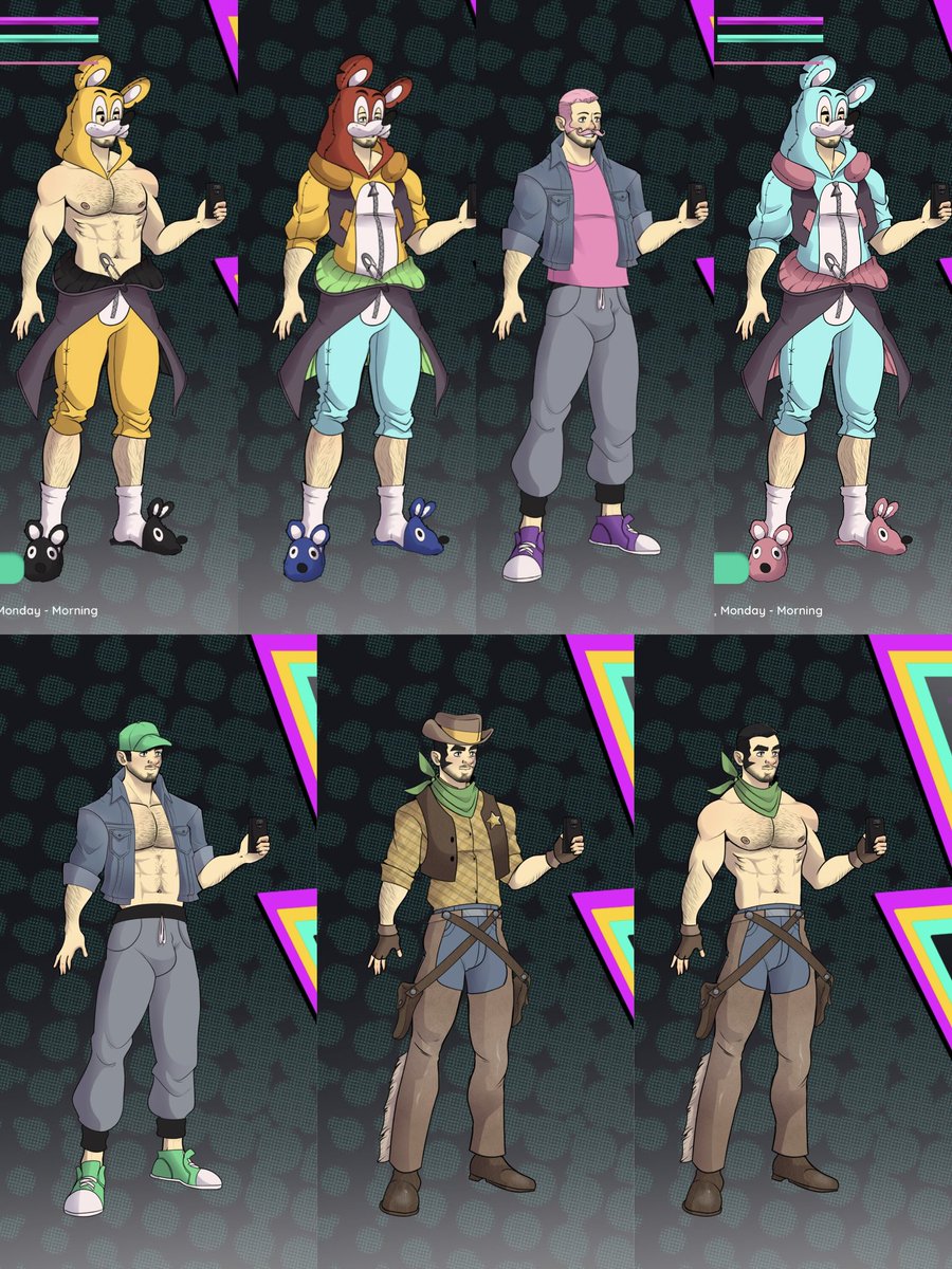 I added some more outfit options to my game, and working on some more...