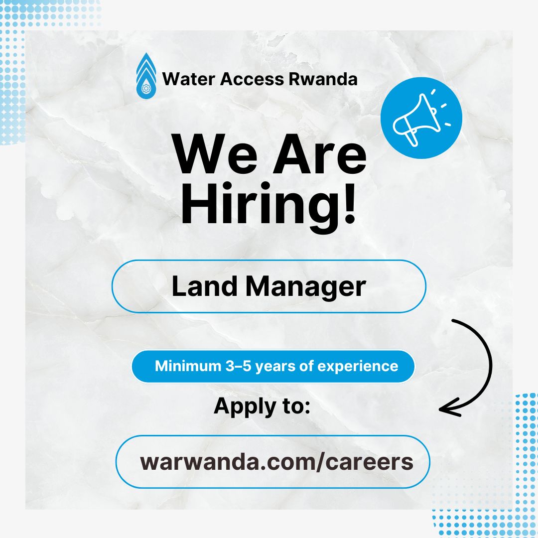 📢 Hiring Alert 📢 
 " Where water flows, opportunities follow. "
We’re hiring a Land Manager! Join our team in managing land for clean water sourcing and distribution.
water-access-rwanda.breezy.hr