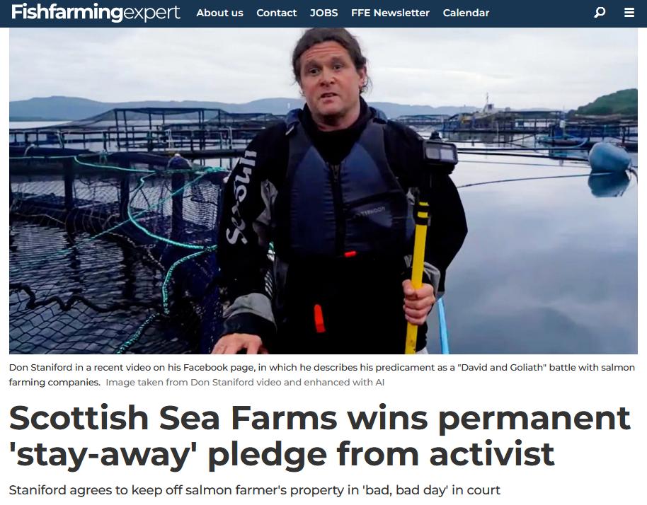 TheGAAIA's tweet image. 'Scottish Sea Farms wins permanent 'stay-away' pledge from activist' reports @salmonfarming1
'Staniford agrees to keep off salmon farmer's property in 'bad, bad day' in court' @shepwedd @scotseafarms @ScotlandSalmon
fishfarmingexpert.com/don-staniford-…