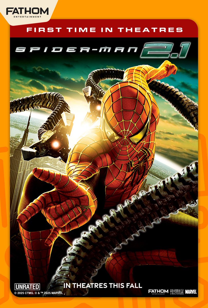 SpiderMan_Newz's tweet image. A poster for Sam Raimi's Spider-Man 2.1 has been released
Coming to cinemas for the first time ever in October