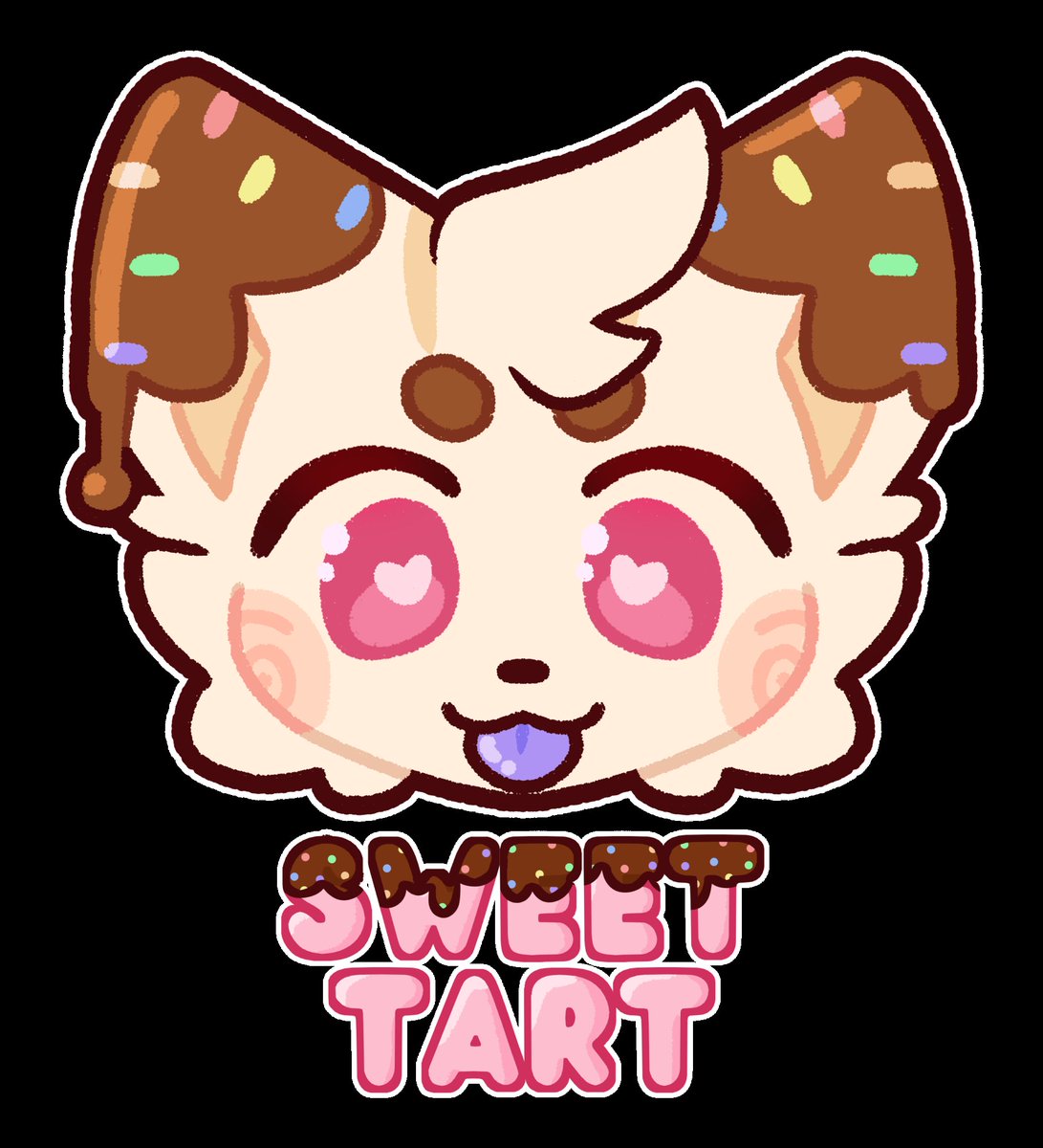 foxopfurs's tweet image. finally got around to making a new badge for sweettart (๏ฝก-ฯ-)