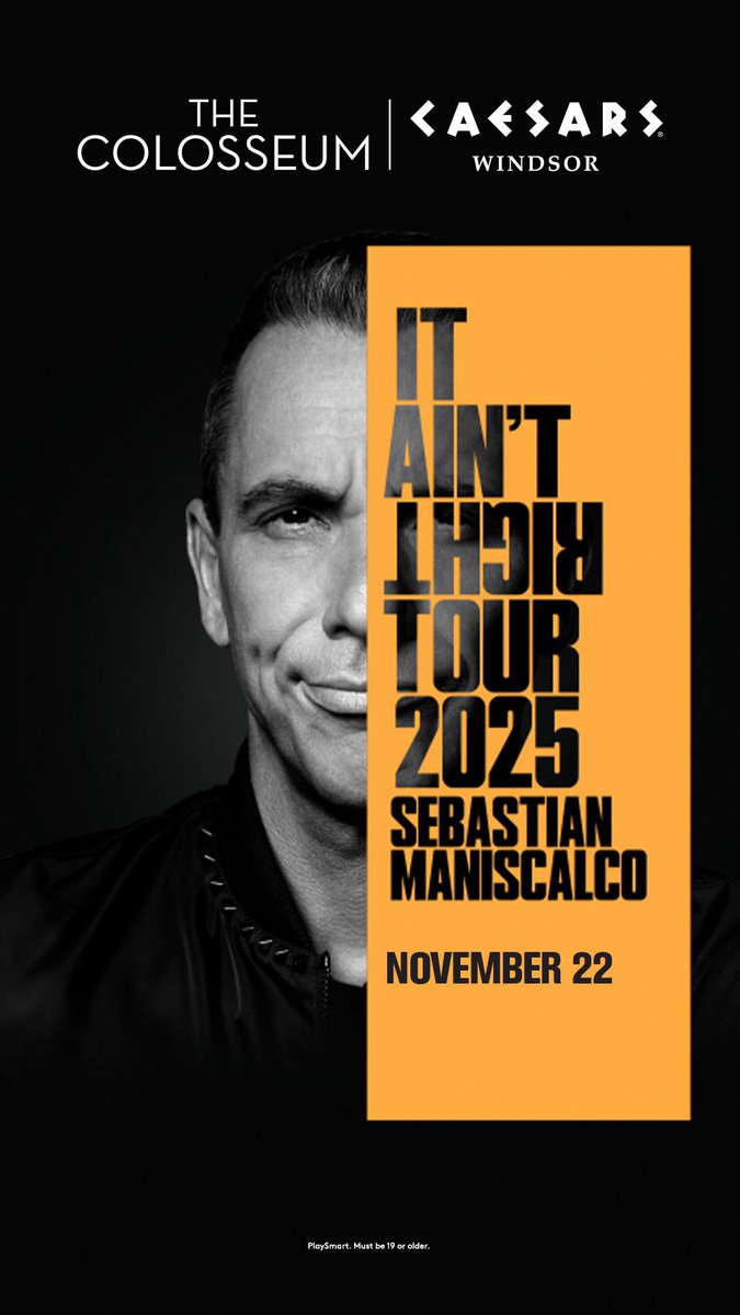 SebastianComedy's tweet image. Windsor, ON - I’m coming to @CaesarsWindsor on 11/22. Tickets on sale now: ticketmaster.ca/sebastian-mani…