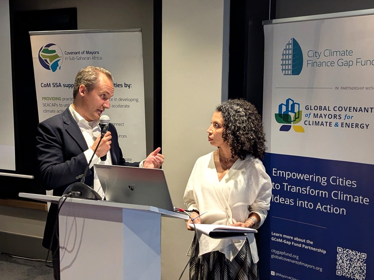 Mayors4Climate's tweet image. 🌍Turning climate plans into bankable projects in African cities!
From Accra to Embu, African cities are transforming climate ambitions into tangible action thanks to the powerful collaboration between the GCoM-Gap Fund Partnership team & @CoMOSSAfrica.
tinyurl.com/32b94cr8