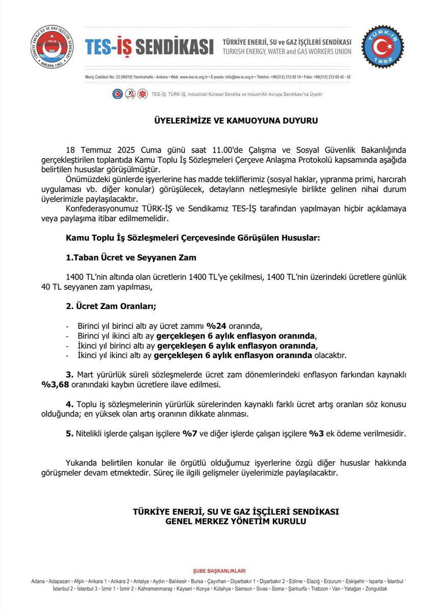 TES-İŞ SENDİKASI tweet media
