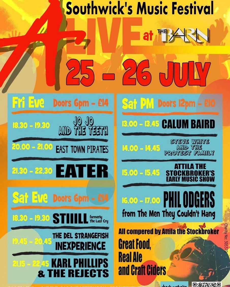 A Week on Saturday. Purchase details here ticketsource.co.uk/barn-theatre-s… 

#attilathestockbroker #thedelstrangefishshow    #UK #punks #punkrock #punkmusic #punkfestival #punkshow  #livemusic #music 
#punkrock #punx #alternative #rock   #rockers #punks #diy #Undergroundidol