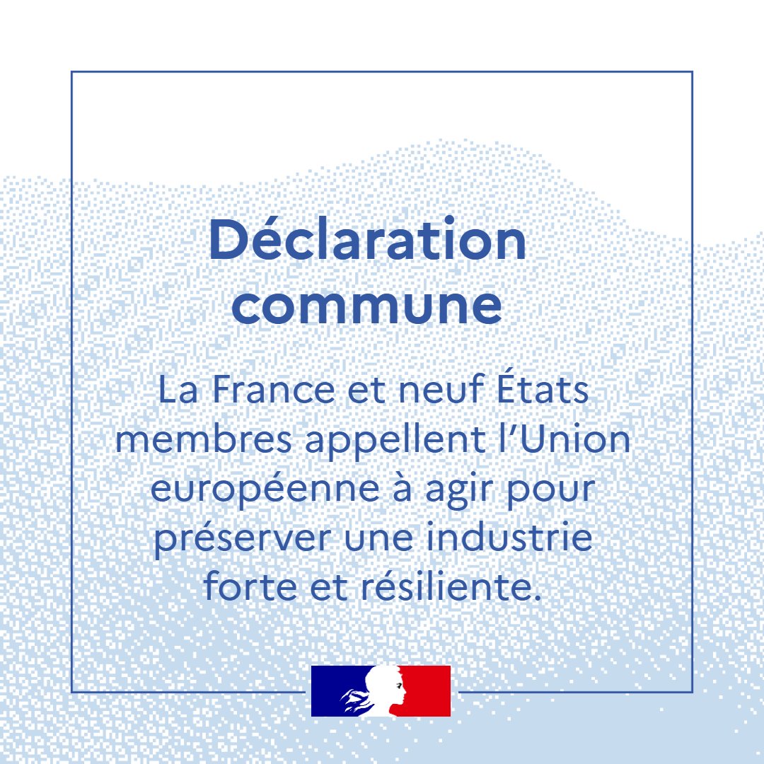 DGEntreprises's tweet image. #Industrie | 🏭 La France, l’Autriche, l’Espagne, la Grèce, la Hongrie, l’Italie, le Luxembourg, la Pologne, la Slovaquie et la Tchéquie appellent l’Union Européenne à agir pour préserver une industrie forte et résiliente.
En marge de la réunion informelle des ministres…